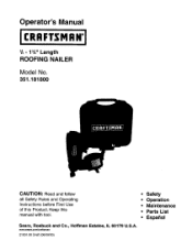 Craftsman 18180 Operation Manual