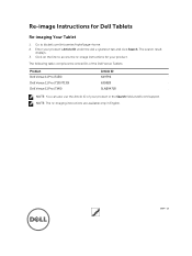 Dell Venue 11 Pro 7140 Re-image Instructions for Dell Tablets