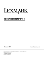 Lexmark 13N1100 Technical Reference
