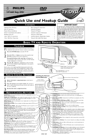 Philips 20DV693R Quick start guide