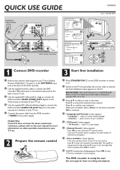 Philips DVDR615 Quick start guide