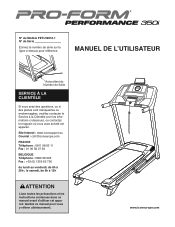 ProForm Performance 350i Treadmill French Manual