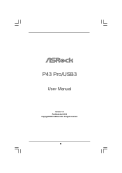 ASRock P43 Pro/USB3 User Manual