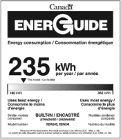 Dacor RDW24S Energy Guide - Canada