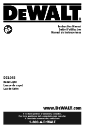 Dewalt DCL045B Instruction Manual