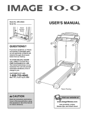 Image Fitness 10.0 Treadmill English Manual