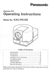 Panasonic KXCPG100 KXCPG100 User Guide