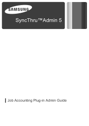 Samsung CLP 610ND SyncThru 5.0 Job Accounting Plug-in Guide (ENGLISH)