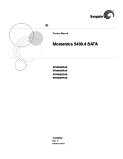 Seagate ST9160827AS Momentus 5400.4 SATA Product Manual