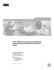 Cisco 877W Hardware Installation Guide