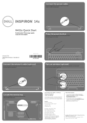 Dell Inspiron 14z 1470 Inspiron 14z 1470 Quick Start Guide