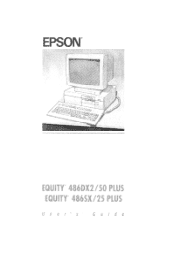Epson Equity 486SX/25 PLUS User Manual