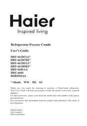 Haier HSBS582AS User Manual