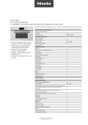 Miele H 7870 BM Product sheet
