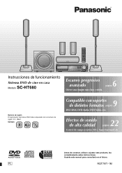 Panasonic SAHT680 SAHT680 User Guide