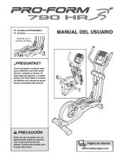 ProForm 790 Hr Elliptical Spanish Manual