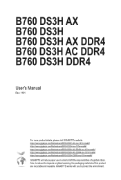 Gigabyte B760 DS3H AX User Manual