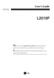 LG L2010P User Guide