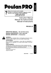 Poulan PBV200 User Manual