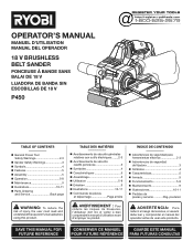 Ryobi P450 Operation Manual
