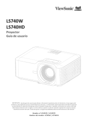 ViewSonic LS740HD User Guide Espanol