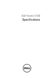 Dell Vostro V130 Technical specifications