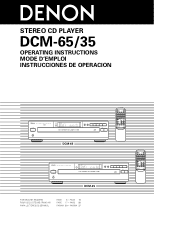 Denon DCM-35 Owners Manual