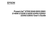 Epson PowerLite 2265U Users Guide