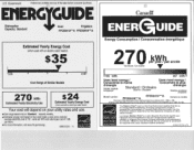 Frigidaire FFCD2413US Energy Guide