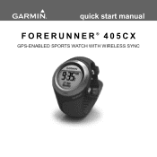 Garmin Forerunner 405CX Quick Start Manual