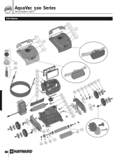 Hayward AquaVac 500 Robotic Cleaner Parts Diagram