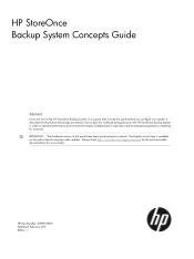 HP StoreOnce D2D2504i HP D2D Backup System Concepts guide (EH985-90915, March 2011)