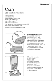 Intermec CS40 CS40 USB Cradle Instructions