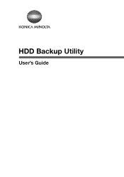 Konica Minolta magicolor 8650DN HDD Backup Utility User Guide