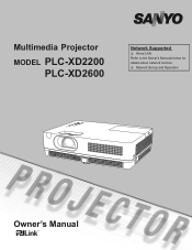 Sanyo PLC-XD2600 Owner's Manual