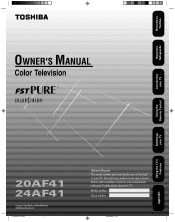 Toshiba 20AF41 Owners Manual