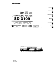 Toshiba SD-3109 Owners Manual