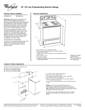 Whirlpool WFE324LWS Dimension Guide