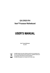 Gigabyte GA-5YASV-RH Manual