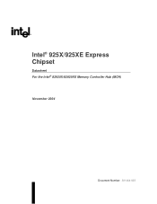 Intel 925 Data Sheet