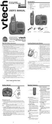 Vtech 2151 User Manual