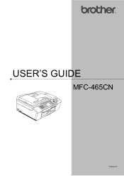Brother International MFC-465CN Users Manual - English