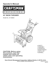 Craftsman 88830 Operation Manual