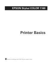 Epson Stylus COLOR 1160 Printer Basics