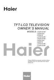 Haier L47A18-AK User Manual