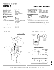 Harman Kardon HKB 6 Technical Sheet