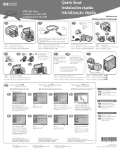 HP 640c (English, Spanish, Portuguese) USB Cable Setup - Quick Start Guide