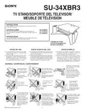 Sony SU-34XBR3 Instructions: TV stand  (primary manual)