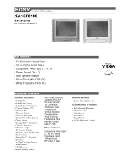 Sony KV-13FS100 Marketing Specifications