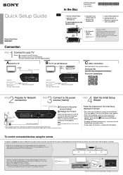 Sony NSZ-GS7 Quick Setup Guide